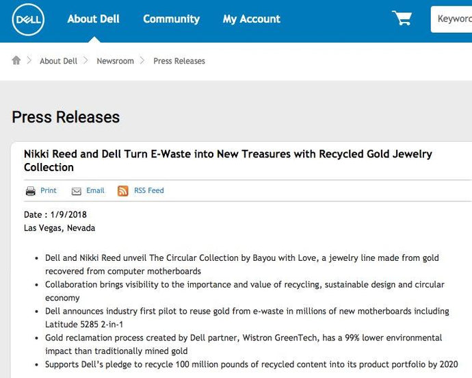 Dell | Nikki Reed and Dell turn E-Waste into new treasures with recycled gold jewelry collection
