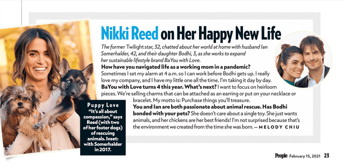PEOPLE MAGAZINE | Nikki Reed on Her Happy New Life