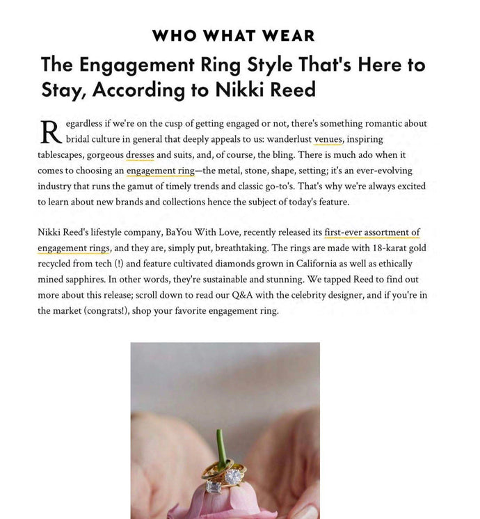 Who What Wear | The engagement ring style that's here to stay, according to Nikki Reed