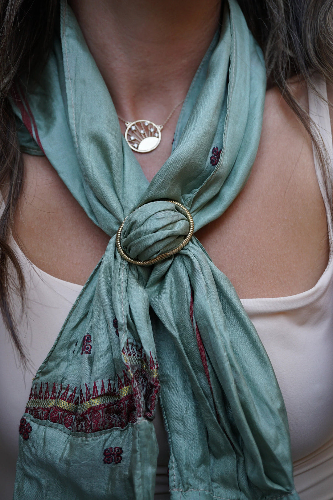 Recycled Brass Scarf Ring Bundle Accessories Bayou with Love 