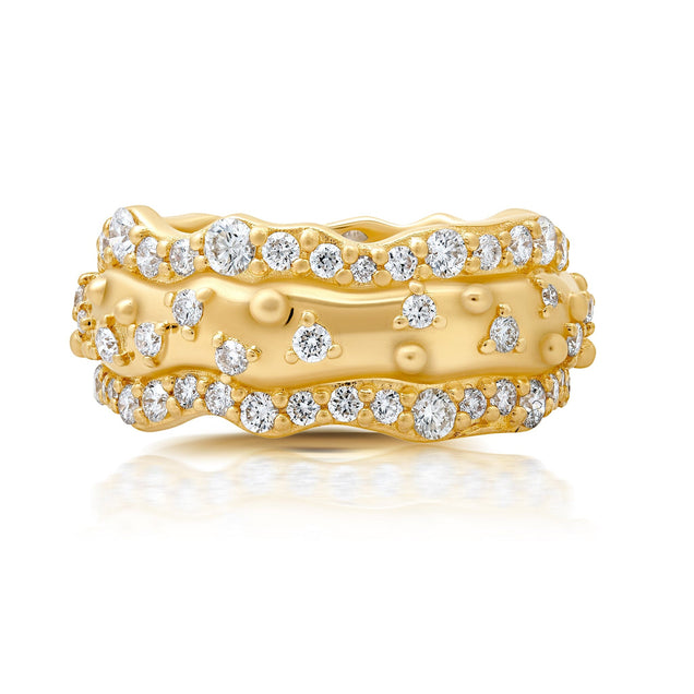 BWLV_R1085 Diamond Beaded Orbit Band Bridal Jewelry Bayou with Love 