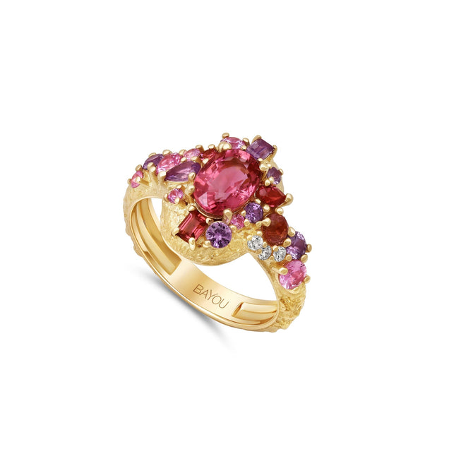 36Gradient Pink Oval Ring Bayou with Love 
