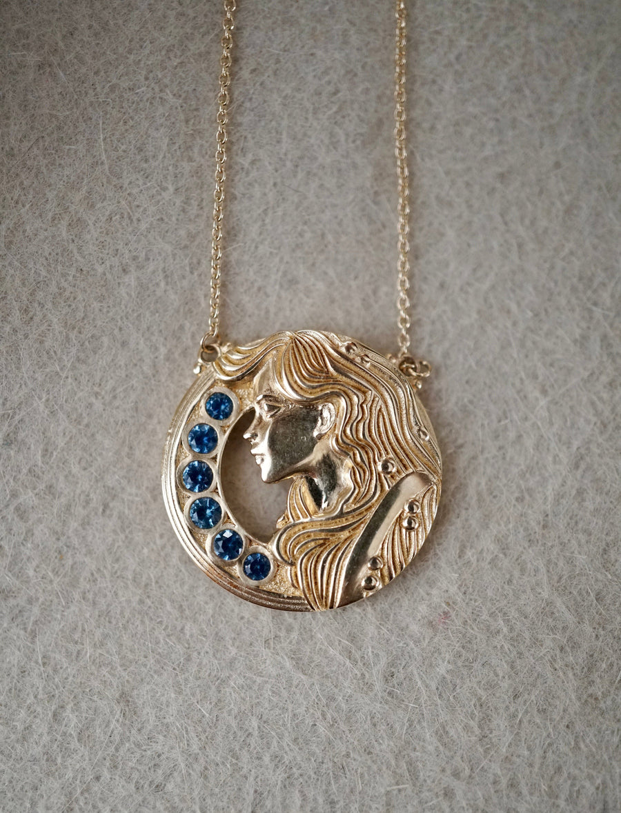 Sapphire Goddess Necklace Jewelry Bayou with Love 