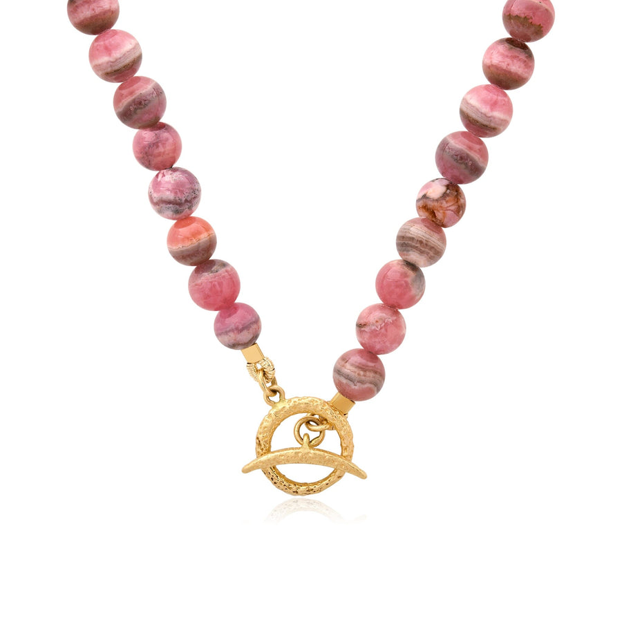 18Moonscape Rhodochrosite Toggle Necklace Jewelry Bayou with Love 