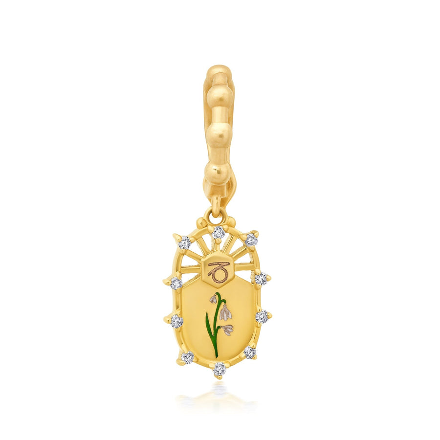 50Zodiac Diamond + Enamel Charm Jewelry Bayou with Love Capricorn | Snowdrop 