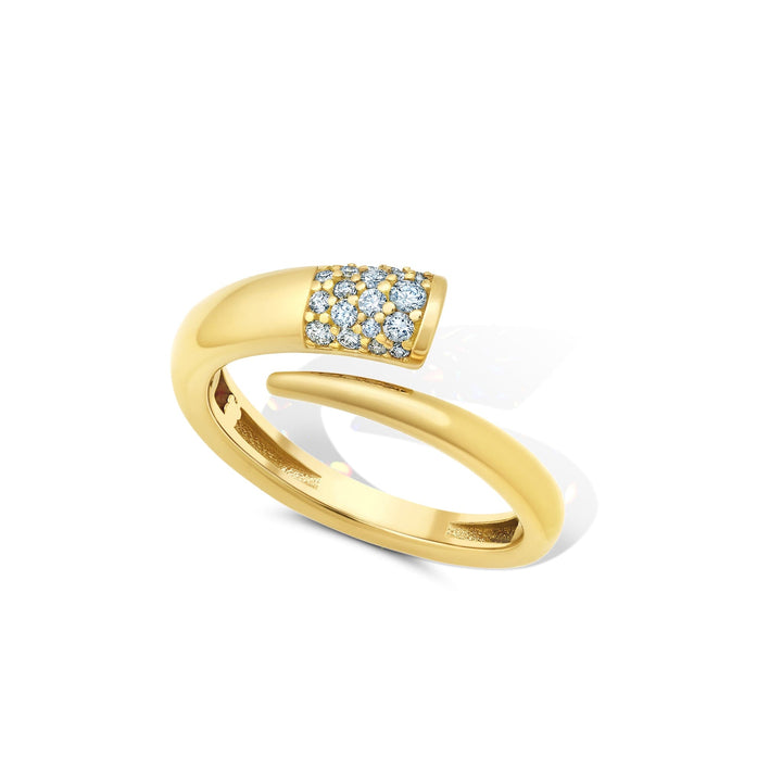 58 Diamond Snow Pavé Open Tusk Ring Jewelry Bayou with Love 