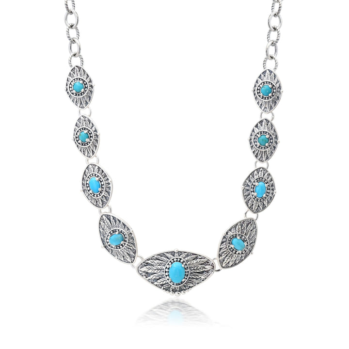 Feather Turquoise Necklace Jewelry Bayou with Love 