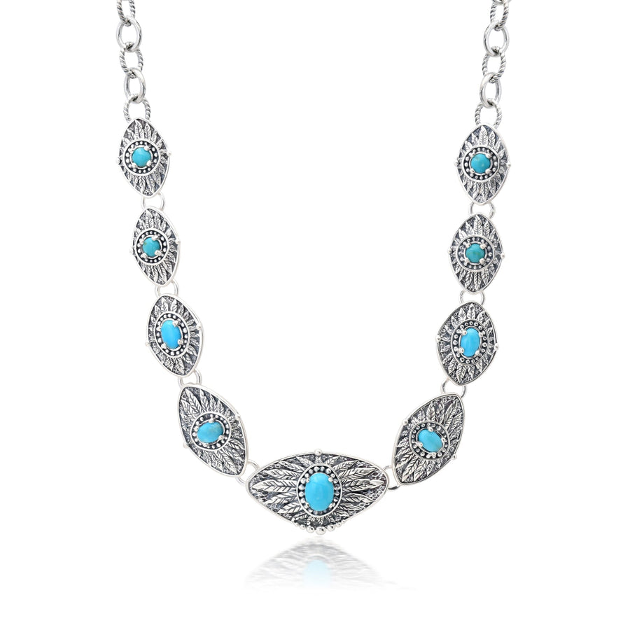 Feather Turquoise Necklace Jewelry Bayou with Love 