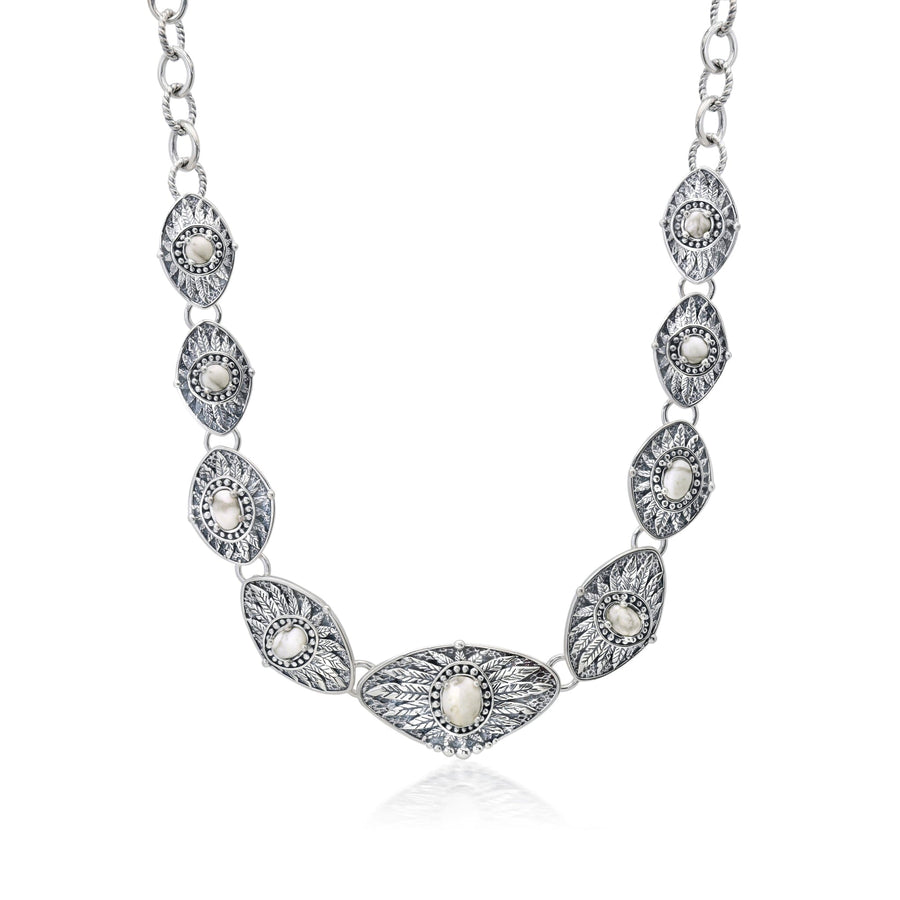 Feather Magnesite Necklace Jewelry Bayou with Love 