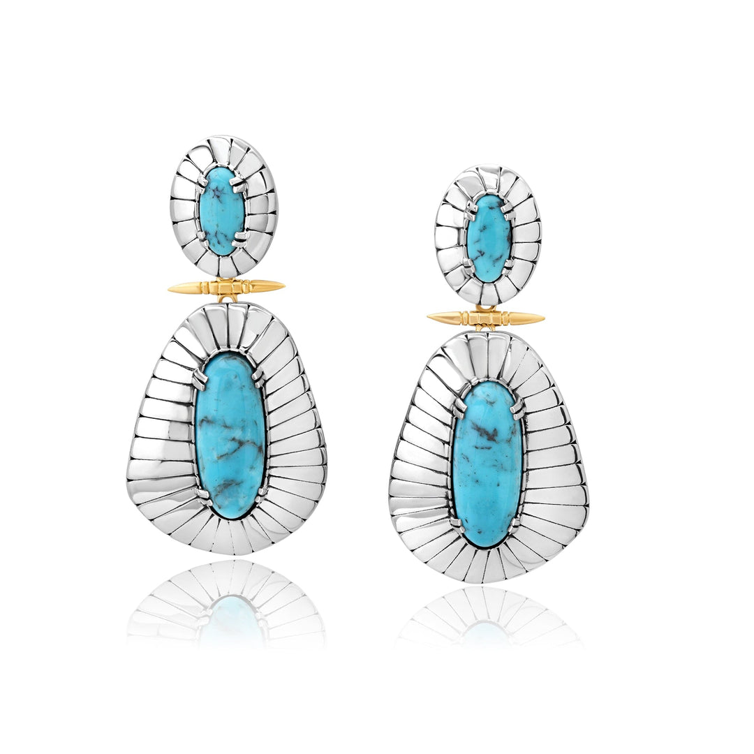 Limpet Turquoise Drop Earrings Jewelry Bayou with Love 