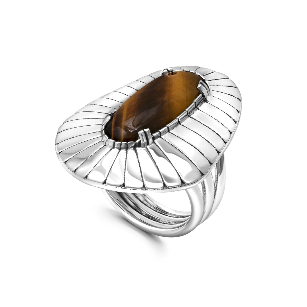 Limpet Tiger Eye Ring Jewelry Bayou with Love 