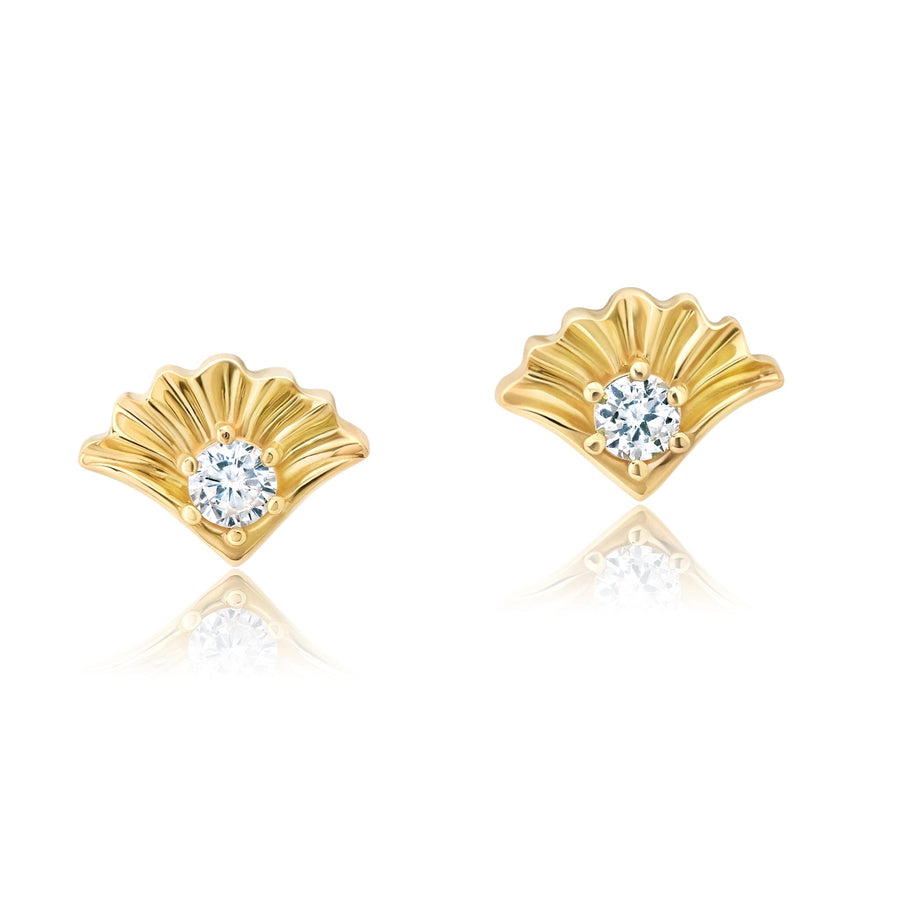 Fan Shell Studs Jewelry Bayou with Love 