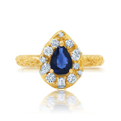 NEW Moonscape Blue Sapphire Drop Ring Bayou with Love 
