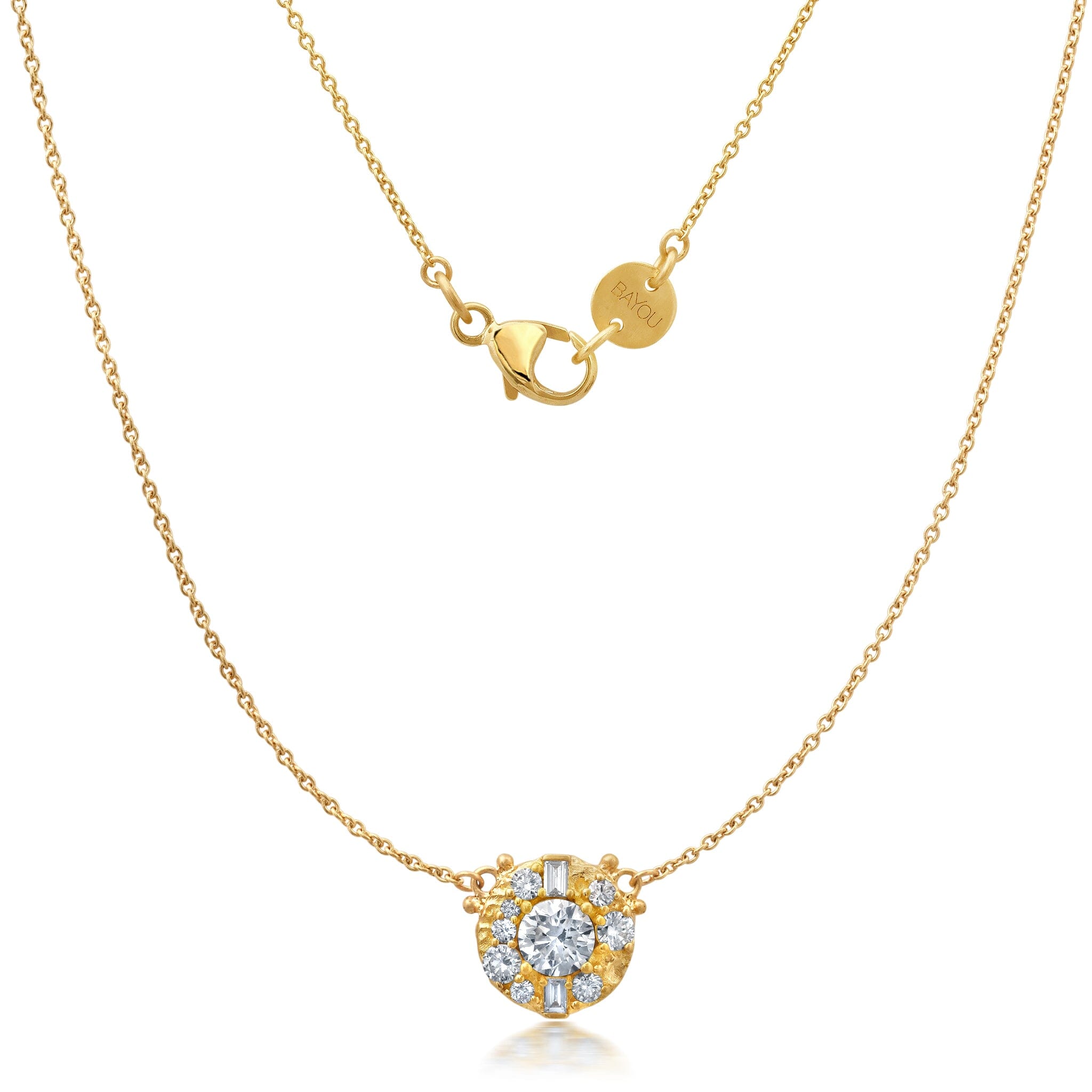 27Moonscape Round Diamond Necklace Jewelry Bayou with Love 