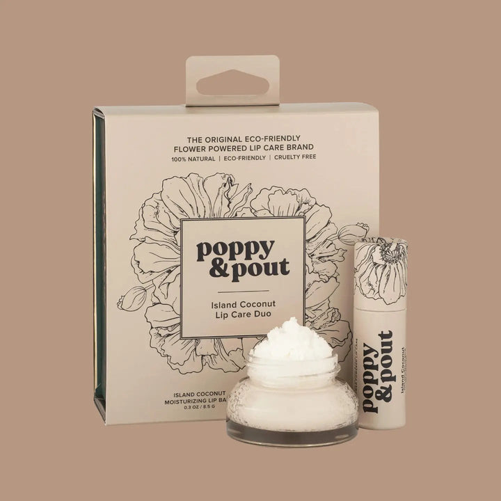 Lip Care Duo Beauty Poppy & Pout Island Coconut 