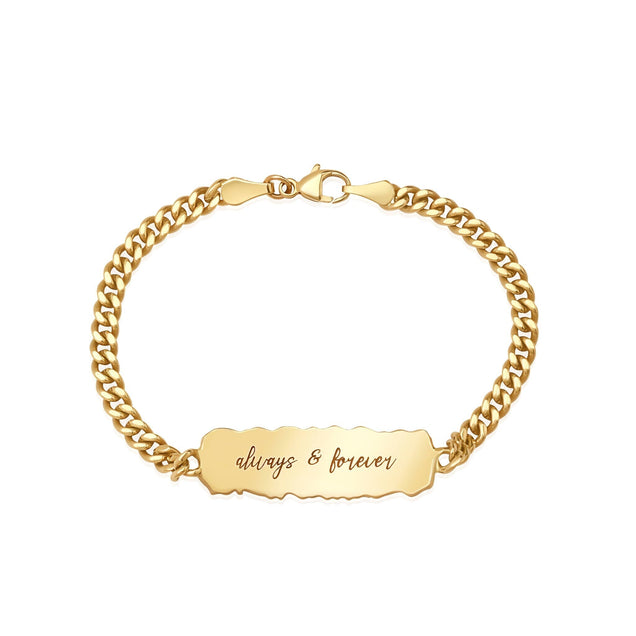 "To Myself, I Love You" Diamond Bar Bracelet Jewelry Bayou with Love 