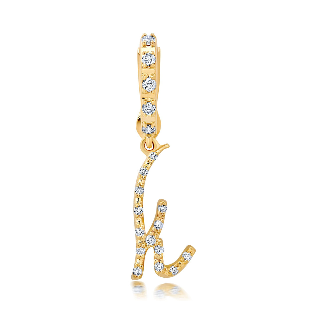 BaYou Diamond Pavé Initial Charms Hidden Bayou with Love k 