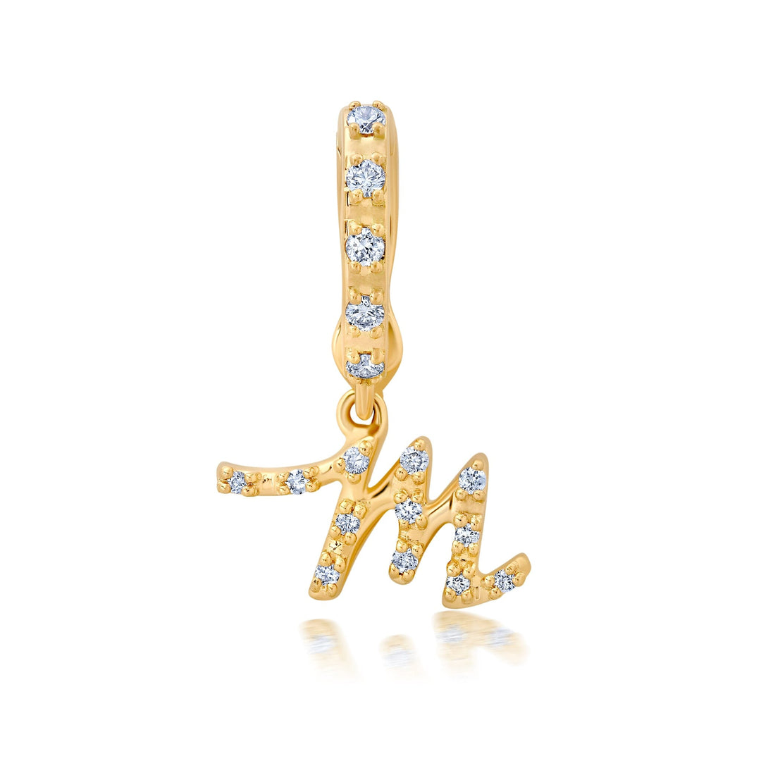 BaYou Diamond Pavé Initial Charms Hidden Bayou with Love m 