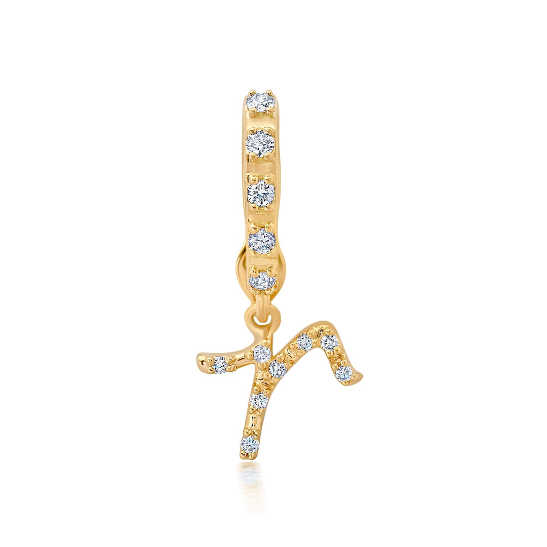 BaYou Diamond Pavé Initial Charms Hidden Bayou with Love r 