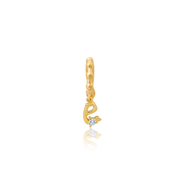 BaYou Gold + Diamond Initial Charms Bayou with Love e 