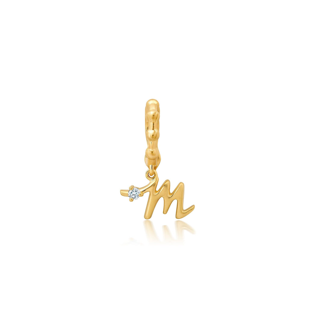 BaYou Gold + Diamond Initial Charms Bayou with Love m 