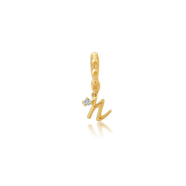 BaYou Gold + Diamond Initial Charms Bayou with Love n 