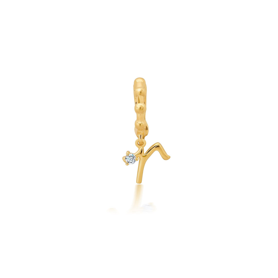 BaYou Gold + Diamond Initial Charms Bayou with Love r 