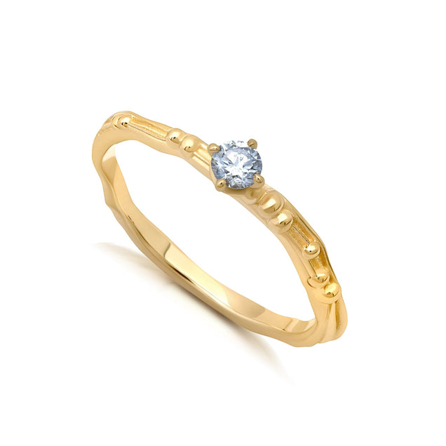Birthstone Water Ring Jewelry Bayou with Love Diamond 5 