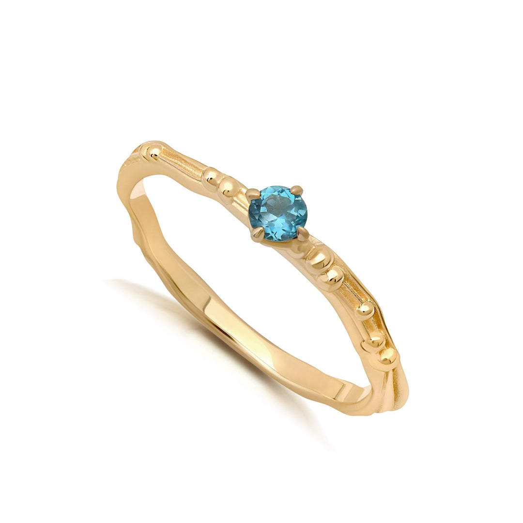 Birthstone Water Ring Jewelry Bayou with Love Blue Topaz 5 