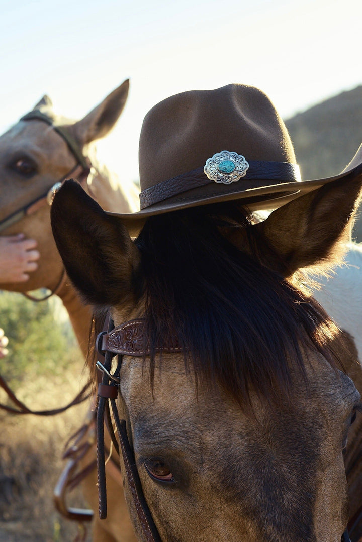 Single Concho Hat Band Jewelry Bayou with Love 