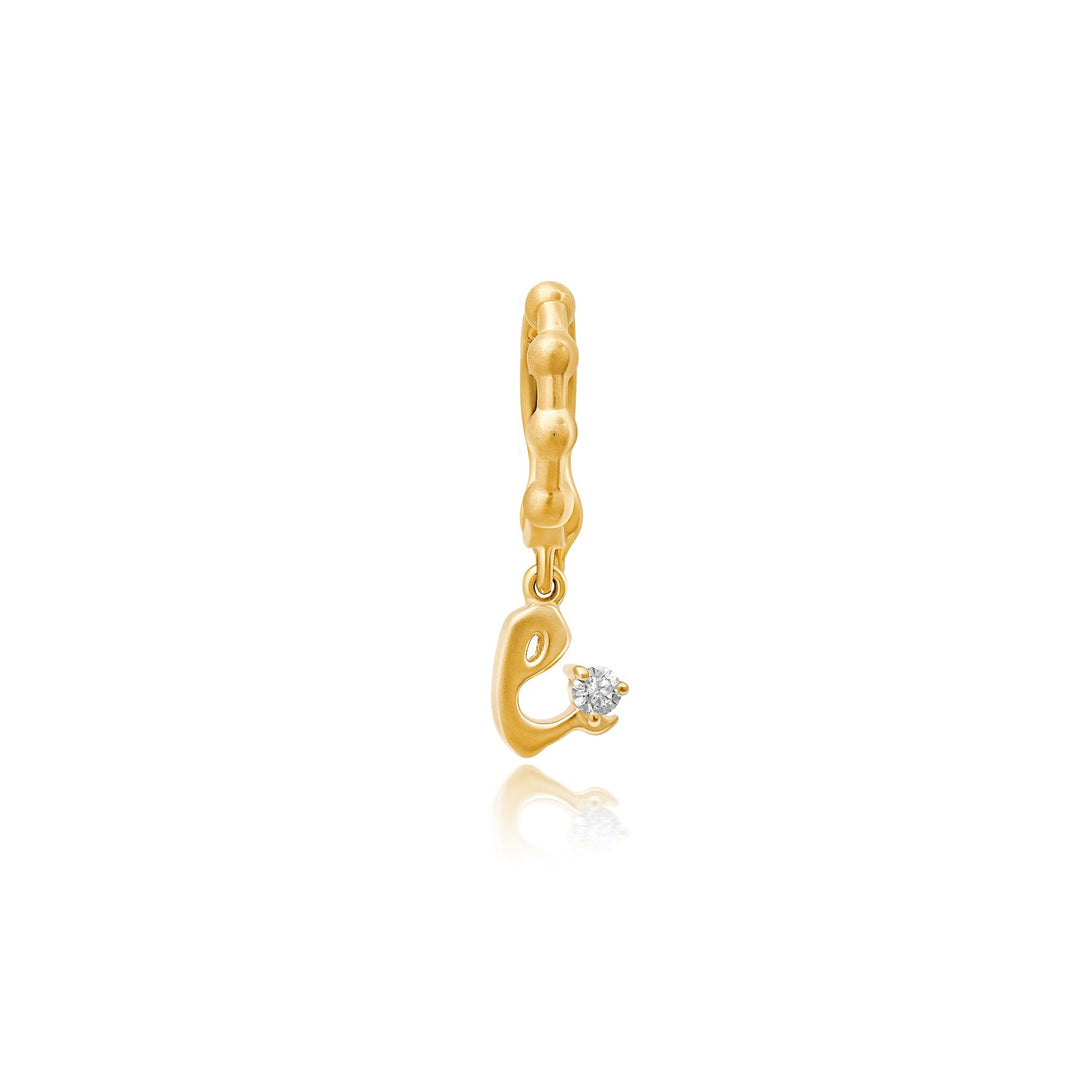 Bayou Gold + Diamond Initial Charms Hidden Bayou with Love E 