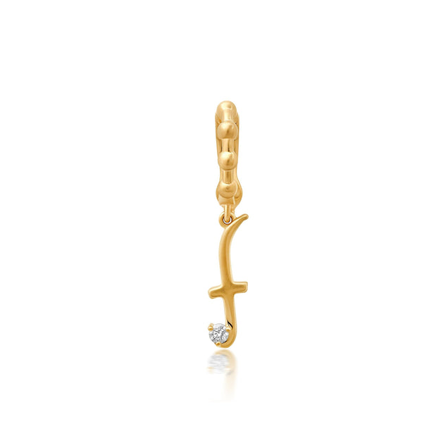 Bayou Gold + Diamond Initial Charms Hidden Bayou with Love F 