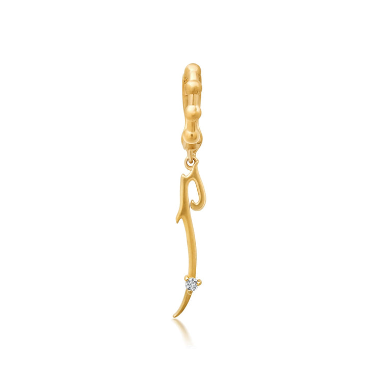Bayou Gold + Diamond Initial Charms Hidden Bayou with Love P 