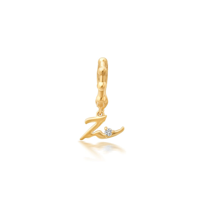 Bayou Gold + Diamond Initial Charms Hidden Bayou with Love Z 