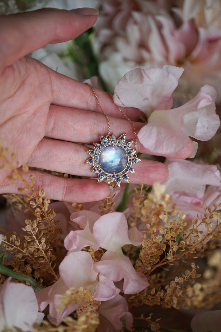 Rainbow Moonstone Necklace Jewelry Bayou with Love 