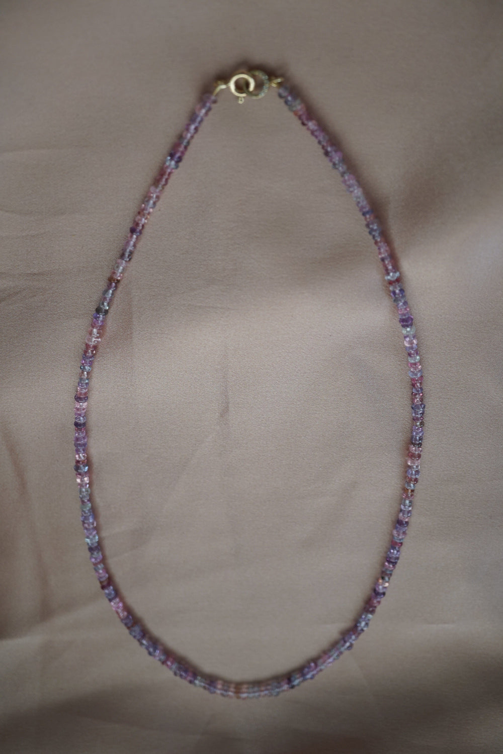 Pink Sapphire Crescent Moon Necklace Jewelry Bayou with Love 