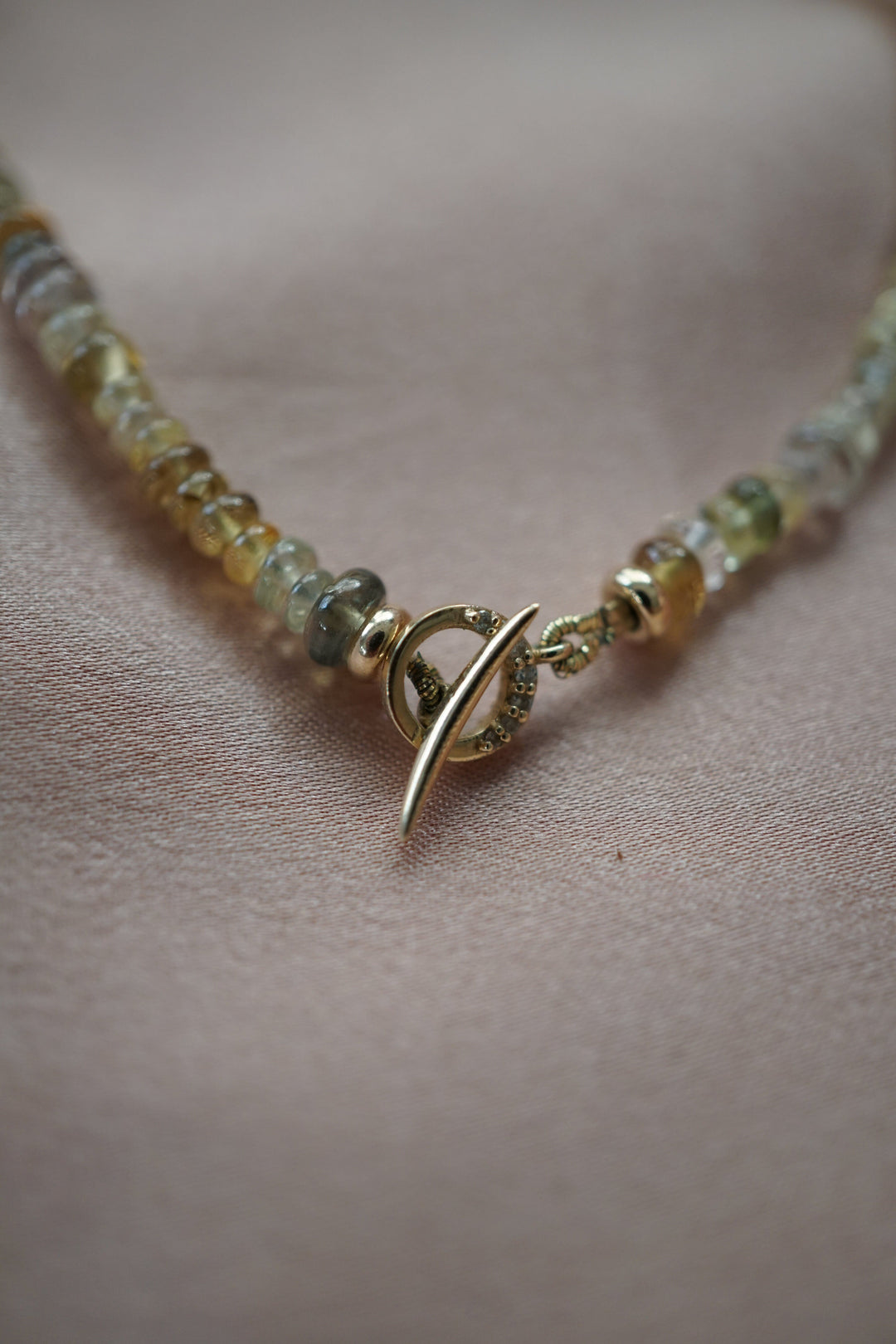 Yellow Sapphire Crescent Moon Necklace Jewelry Bayou with Love 