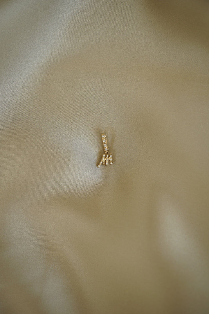 BaYou Diamond Pavé Initial Charms | Sample Sale Hidden Bayou with Love m 