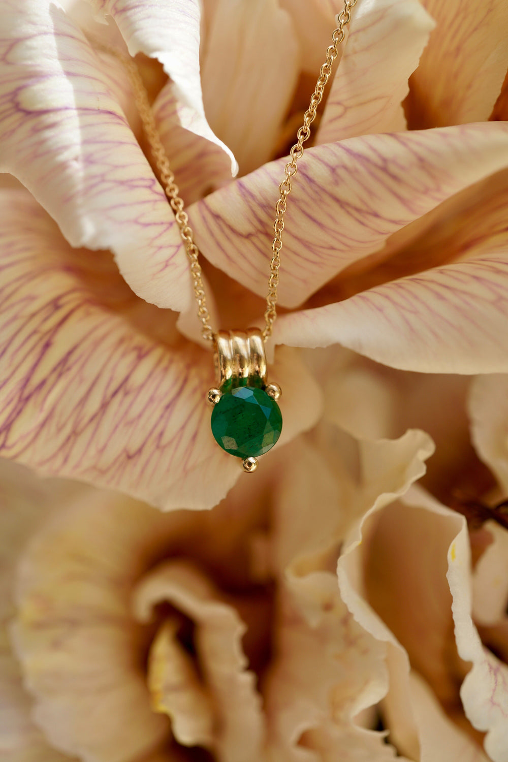 Emerald Birthstone Triple Orbit Necklace Jewelry Bayou with Love 