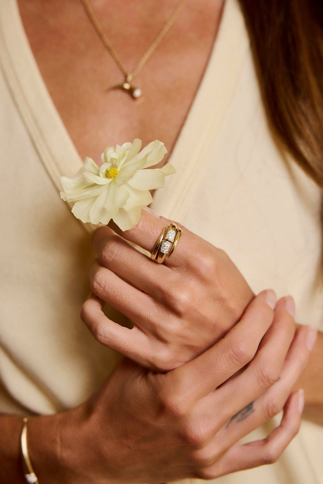 Snow Pavé Diamond Open Tusk Ring Jewelry Bayou with Love 