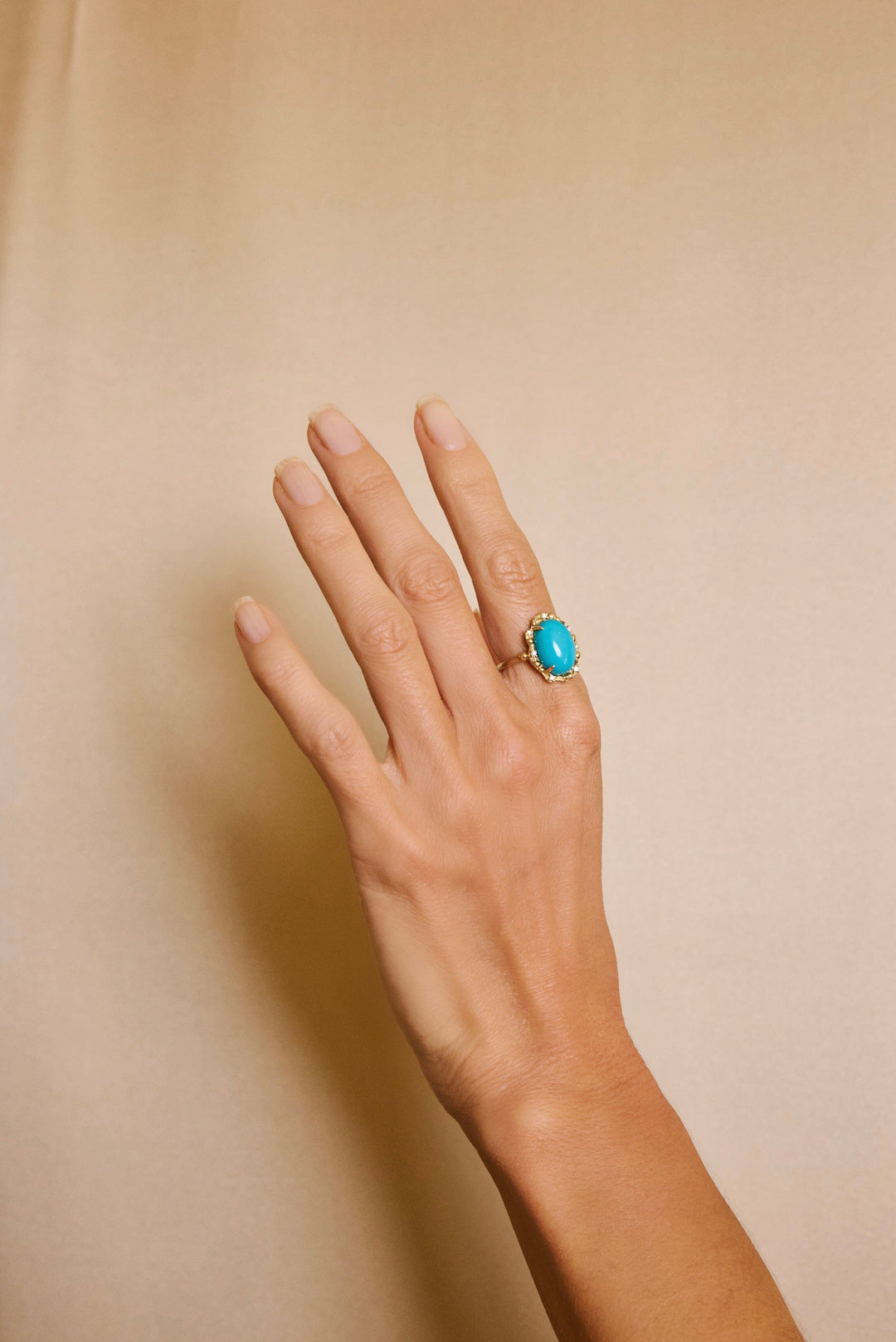 Oval Diamond Blue Turquoise Water Ring Jewelry Bayou with Love 