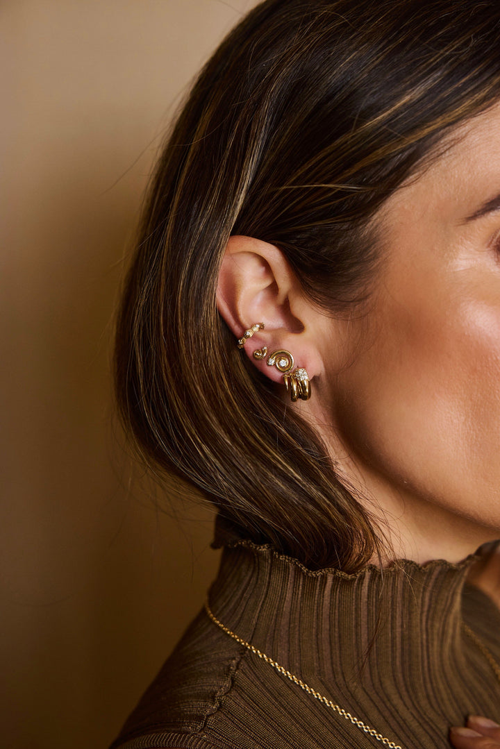 Diamond Tusks Earrings Jewelry Bayou with Love 