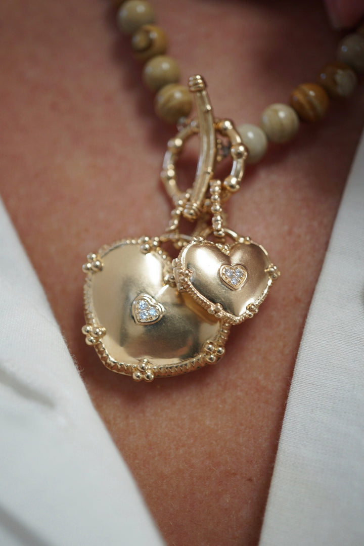 Mini Diamond Heart Locket Jewelry Bayou with Love 