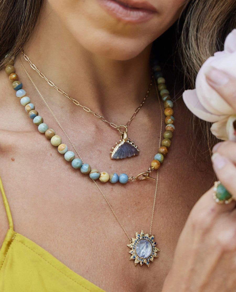 19Moonscape Blue Opal Toggle Necklace Jewelry Bayou with Love 