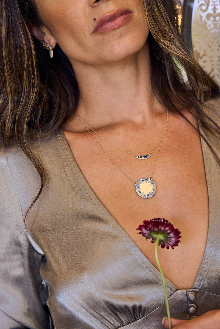 Sapphire Cascading Necklace Jewelry Bayou with Love 