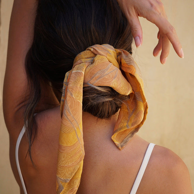 NEW Upcycled Crepe Silk Neckerchief Accessories Bayou with Love 
