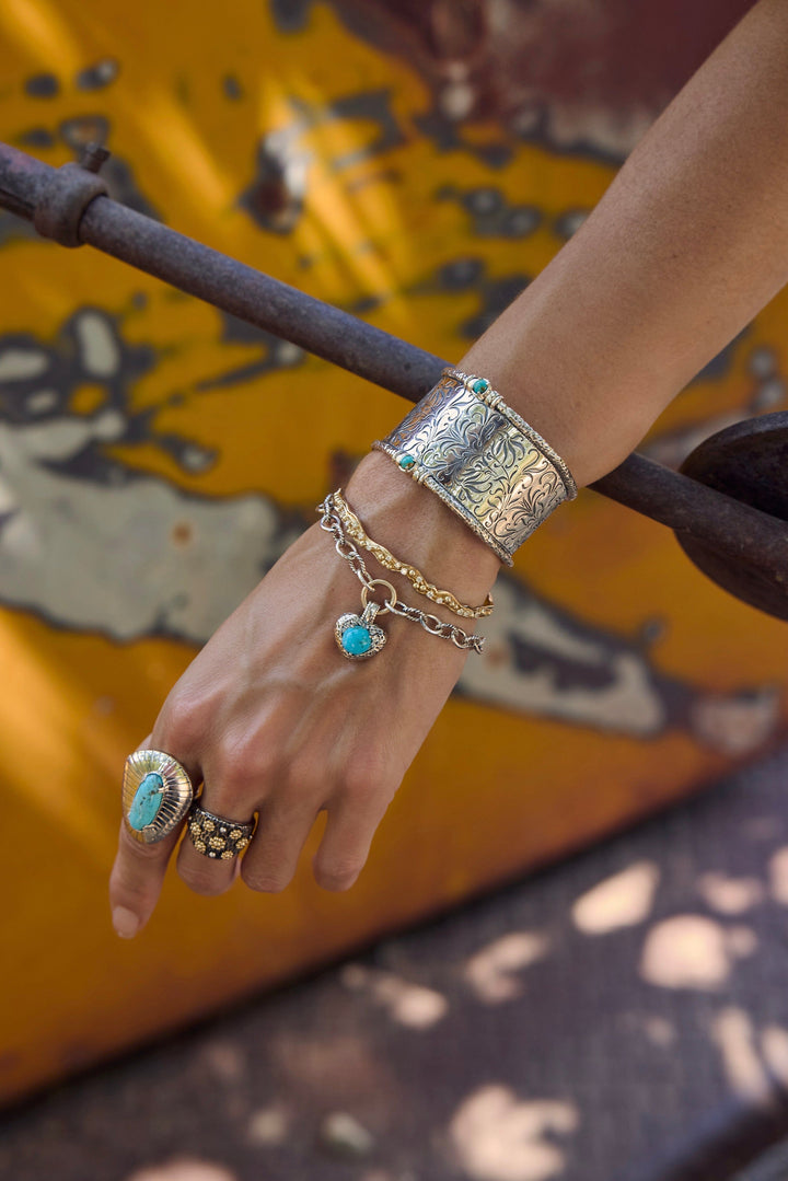 Diamond Turquoise Heart Bracelet Jewelry Bayou with Love 