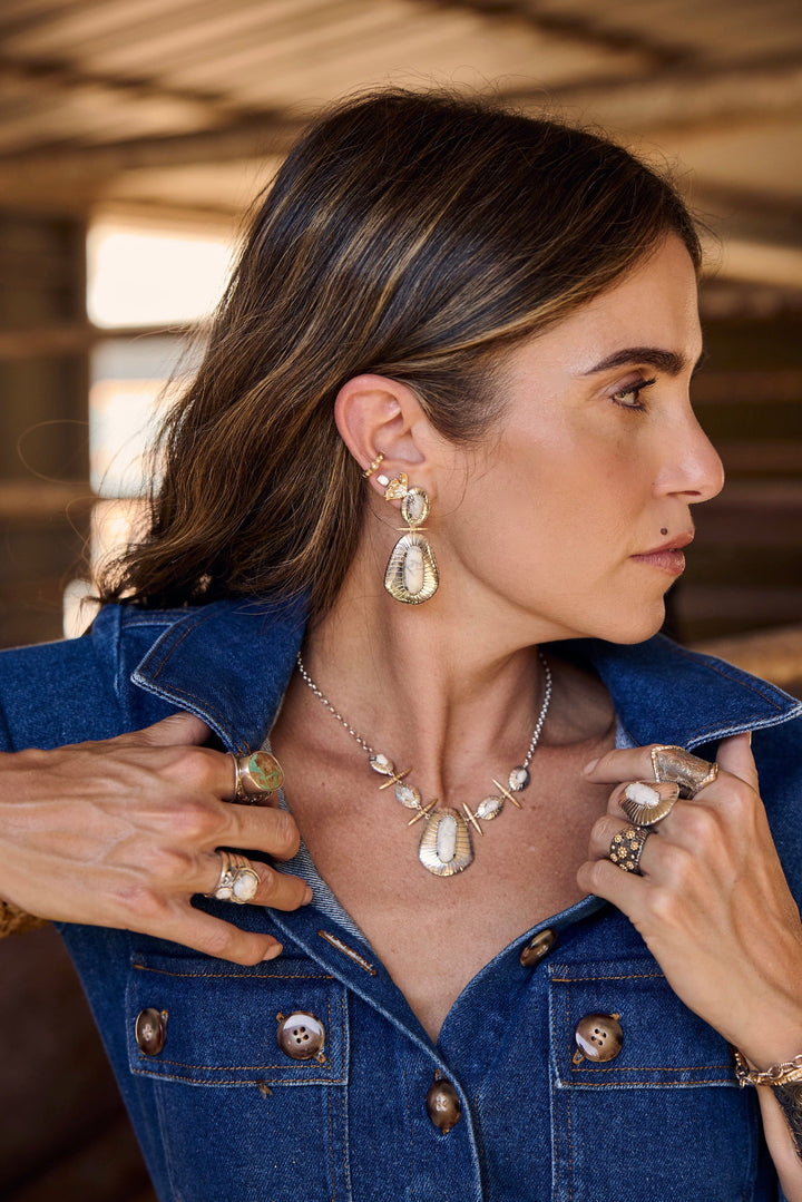 Buckeye Magnesite Earrings Jewelry Bayou with Love 