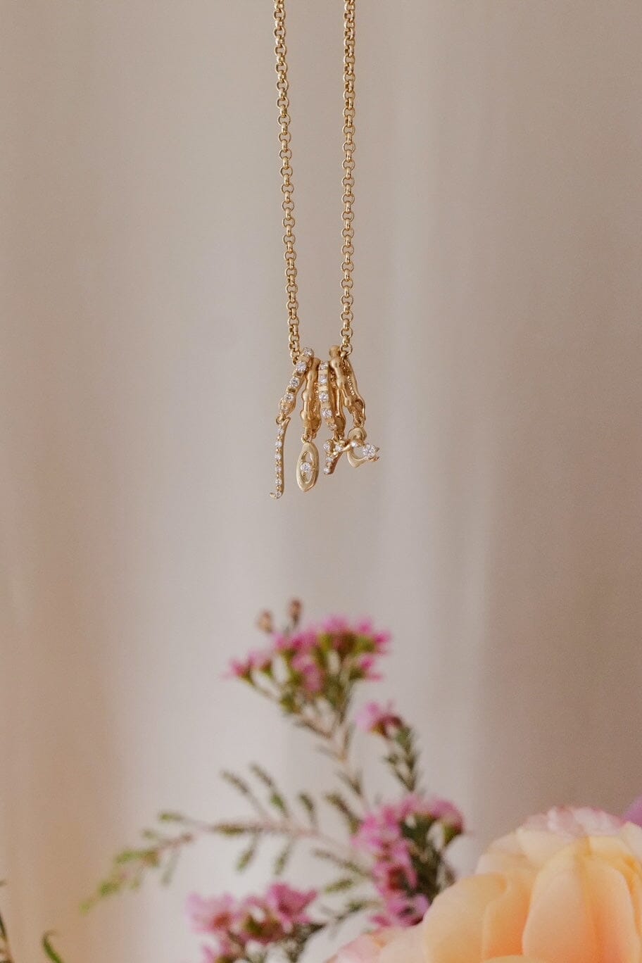9Bayou Gold + Diamond Initial Charms | Sample Sale Hidden Bayou with Love 