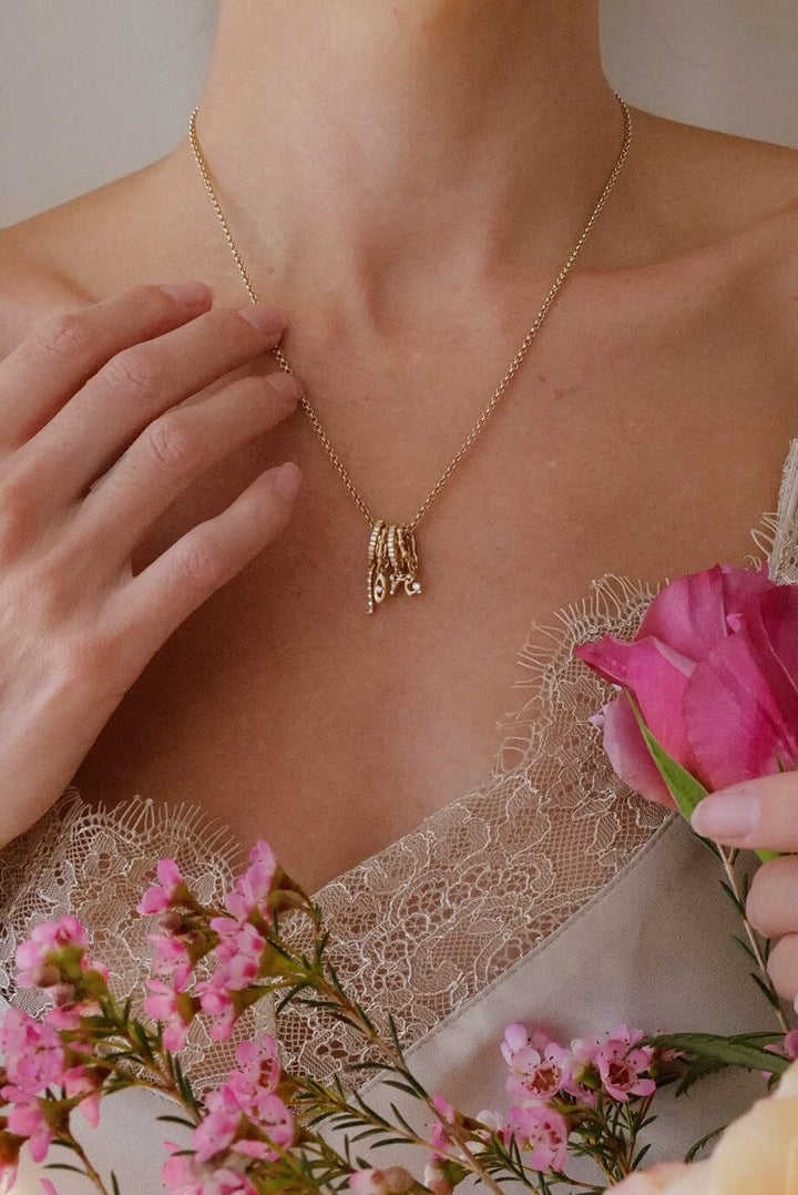 9Bayou Gold + Diamond Initial Charms | Sample Sale Hidden Bayou with Love 